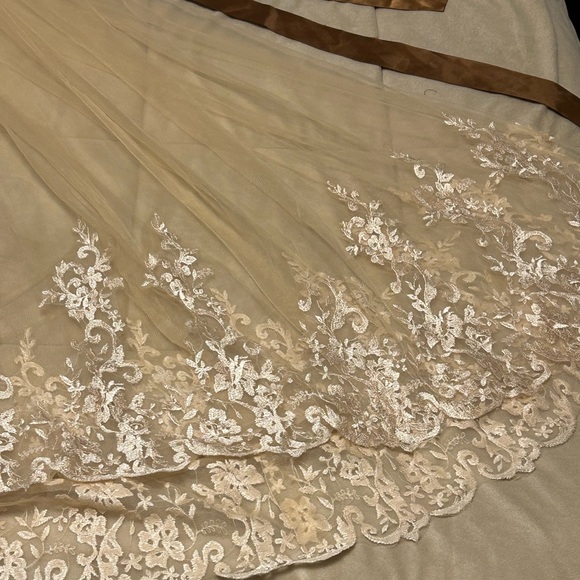 Cream Colored Wedding/ Bridesmaid/Prom Gown - Picture 10 of 16